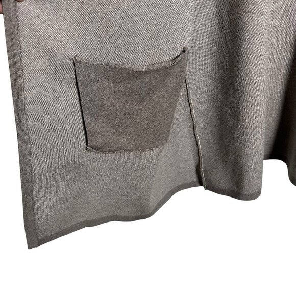 Sioni Large Open Front Longline Soft Cardigan Brown Cozy Minimalist Cotton - Picture 7 of 12